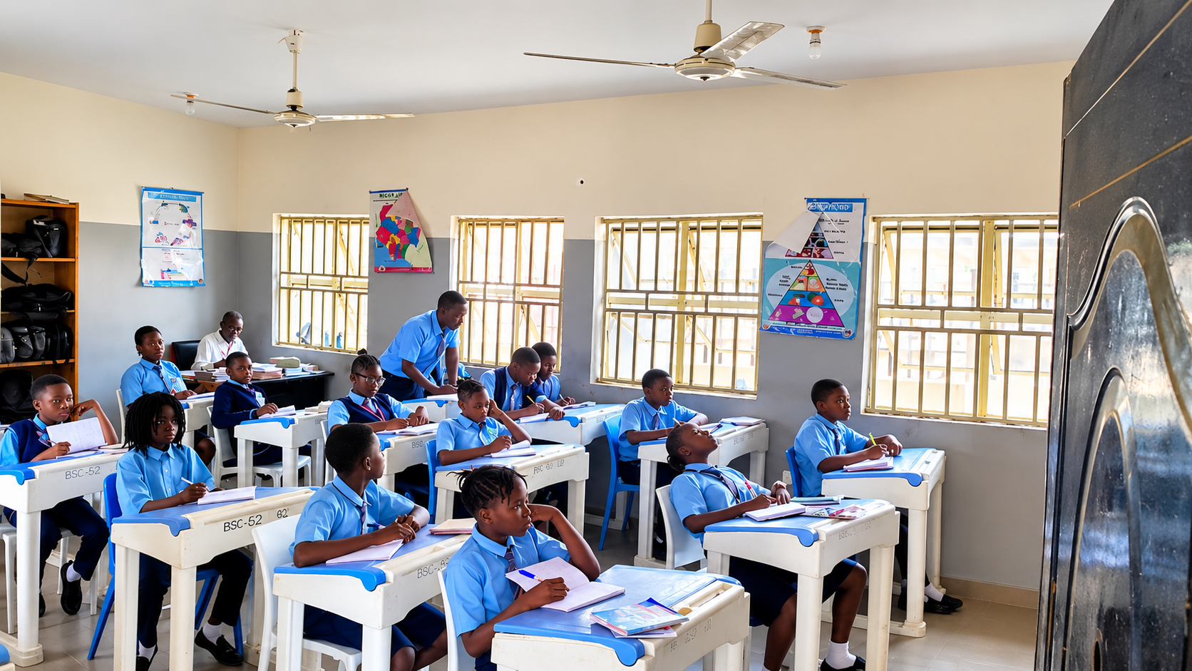 Students learning in classroom